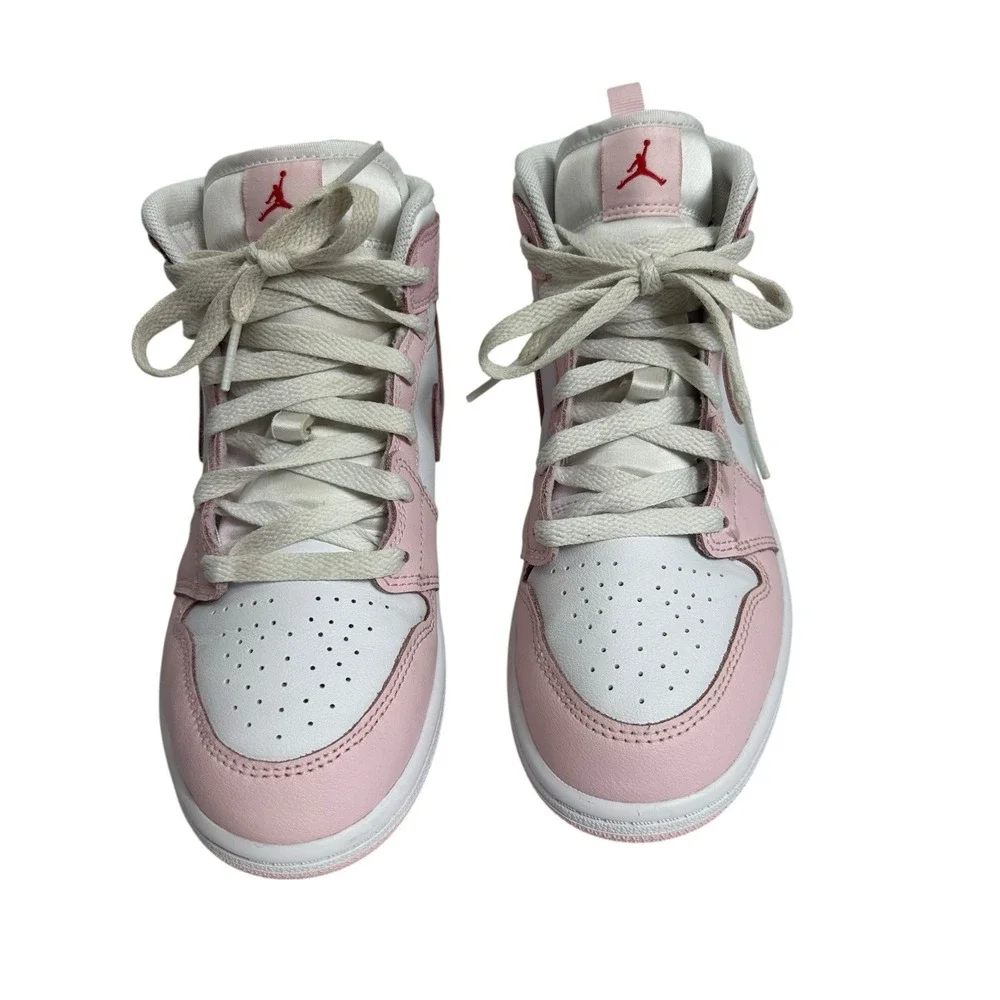 Air Jordan 1 Mid Pink White Size 3Y